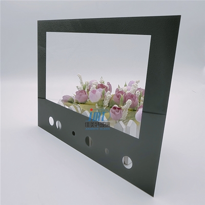 Custom 0.5mm 0.7mm 1mm 1.5mm 2mm 3mm Printed AGC Tempered Screen Cover Glass Panel With Holes