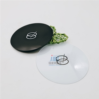 Black White Silk Screen Printing Toughened Glass Round Tempered Glass